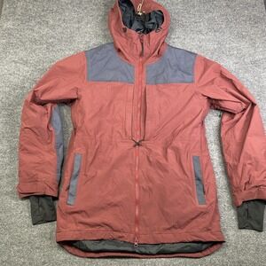 Armada Jacket Mens Medium Red Hooded Insulated Ski Shell Thumbholes R00451020